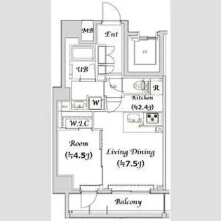 LOG上野駅前【9階】の間取り