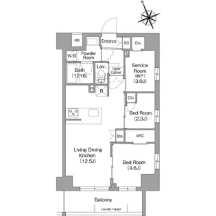 コンフォリア東葛西【1階】の間取り