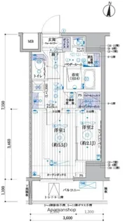 ブライズ東陽町【11階】の間取り
