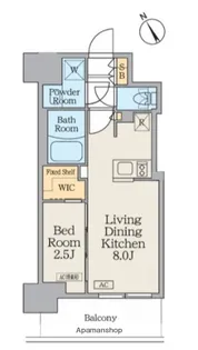 クレストコート門前仲町【2階】の間取り