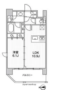東京都台東区三筋1丁目【マンション】の間取り
