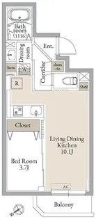 ルネサンスコート門前仲町【2階】の間取り