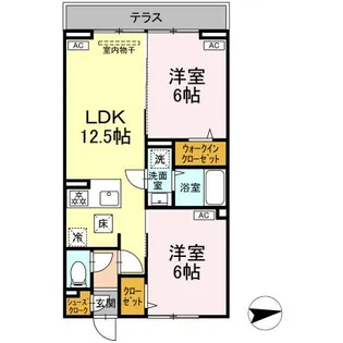 セレスティア東葛西IV【1階】の間取り