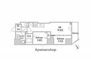 東京都台東区蔵前3丁目【マンション】の間取り