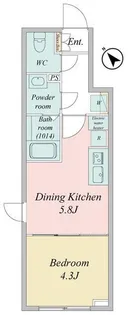 LIVEFLAT門前仲町【4階】の間取り