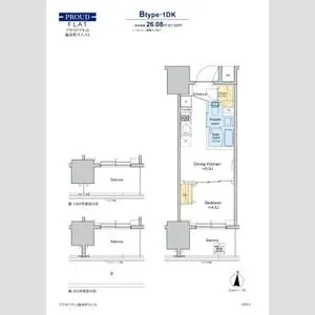プラウドフラット錦糸町ウエスト【12階】の間取り