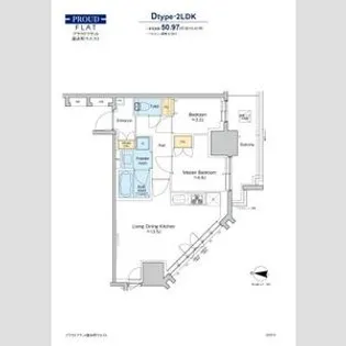プラウドフラット錦糸町ウエスト【5階】の間取り