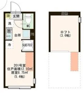 東京都墨田区墨田5丁目【アパート】の間取り