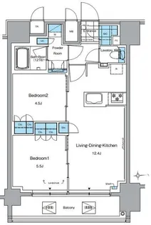 ルフォンプログレ田原町【12階】の間取り