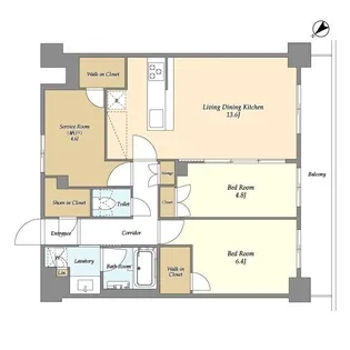 グランカーサ瑞江【5階】の間取り