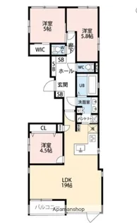 東京都江東区北砂3丁目【マンション】の間取り