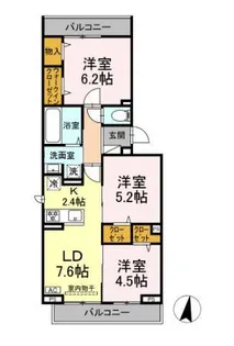 メゾン シャルム【3階】の間取り