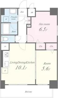 1SLDKの間取り画像