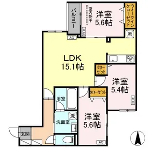 MOCRAFT中葛西【1階】の間取り