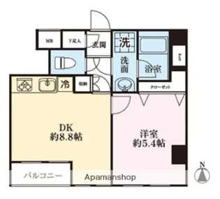 亀戸天神東 スカイマンション【3階】の間取り
