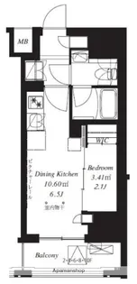 フレンシア御徒町【7階】の間取り