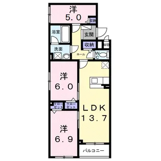 セレーシア北小岩【2階】の間取り