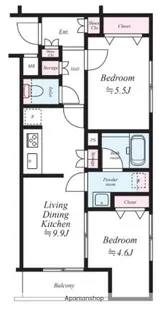 GENOVIA東向島SKYGARDEN【1階】の間取り