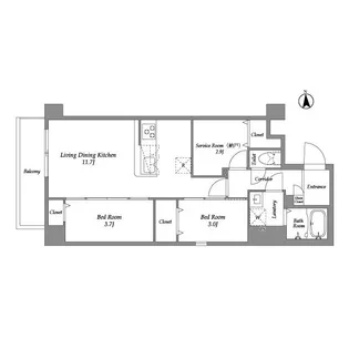 アルファコート葛西【3階】の間取り