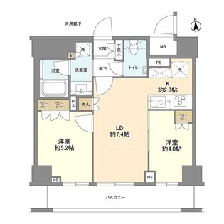 オープンレジデンシア御徒町【9階】の間取り