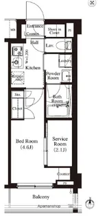 アジュールテラス住吉【5階】の間取り