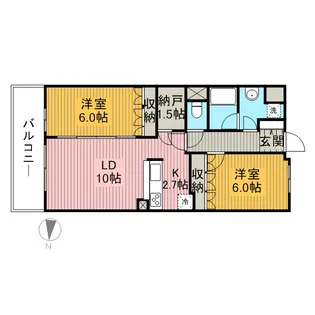 フェールメゾン西大島【5階】の間取り