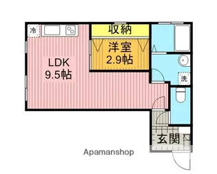 1LDKの間取り画像