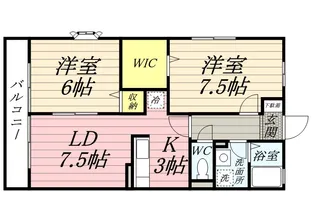 クレスト宇奈根【2階】の間取り