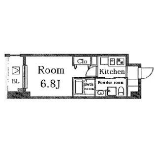 レジディア蒲田Ⅱ【13階】の間取り
