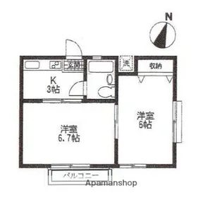 東京都大田区田園調布1丁目【アパート】の間取り