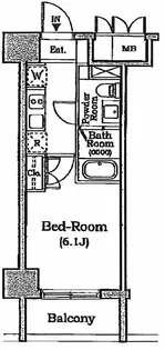 プラウドフラット蒲田Ⅱ【13階】の間取り