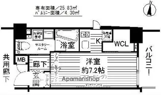 ステージファースト明大前アジールコート【7階】の間取り