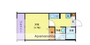 東京都渋谷区幡ヶ谷3丁目【アパート】の間取り