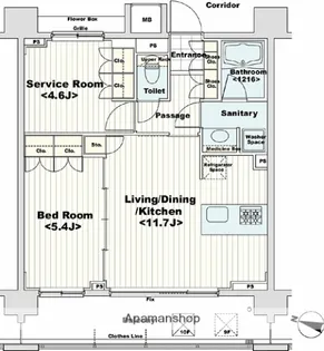 イプセ多摩川緑地【9階】の間取り