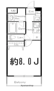 ドゥーエ西大島Ⅱ【14階】の間取り