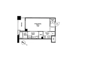 レジディアタワー中目黒【2階】の間取り