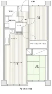 マンション武蔵野【2階】の間取り