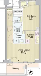 PRIME URBAN 東中野 COURT【2階】の間取り