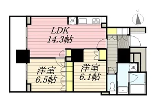 パークアクシス池田山【2階】の間取り