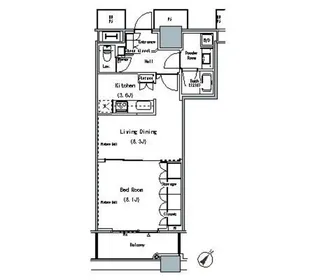 THE TOKYO TOWERS MIDTOWER【13階】の間取り