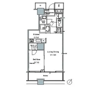 THE TOKYO TOWERS MIDTOWER【8階】の間取り