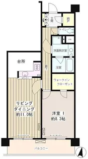 クラッサ目黒かむろ坂【6階】の間取り