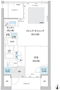 ガーデニエール砧 WEST【2階】の間取り