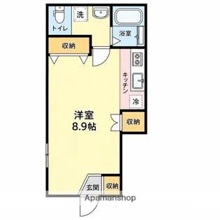 シャイニング駒沢【1階】の間取り