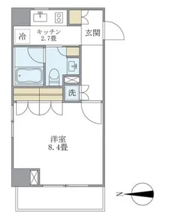 BRILLIA IST 白金高輪【2階】の間取り