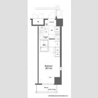 プラウドフラット白金高輪【13階】の間取り