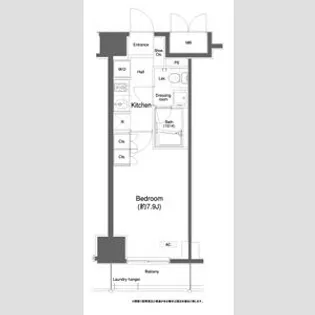プラウドフラット白金高輪【5階】の間取り