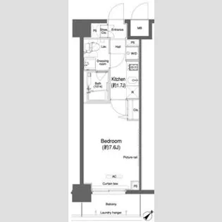 プラウドフラット鶴見Ⅰ【4階】の間取り