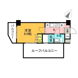 プラウドフラット目黒行人坂【7階】の間取り