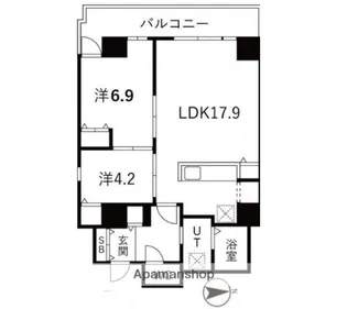シティコート目黒2号棟【6階】の間取り